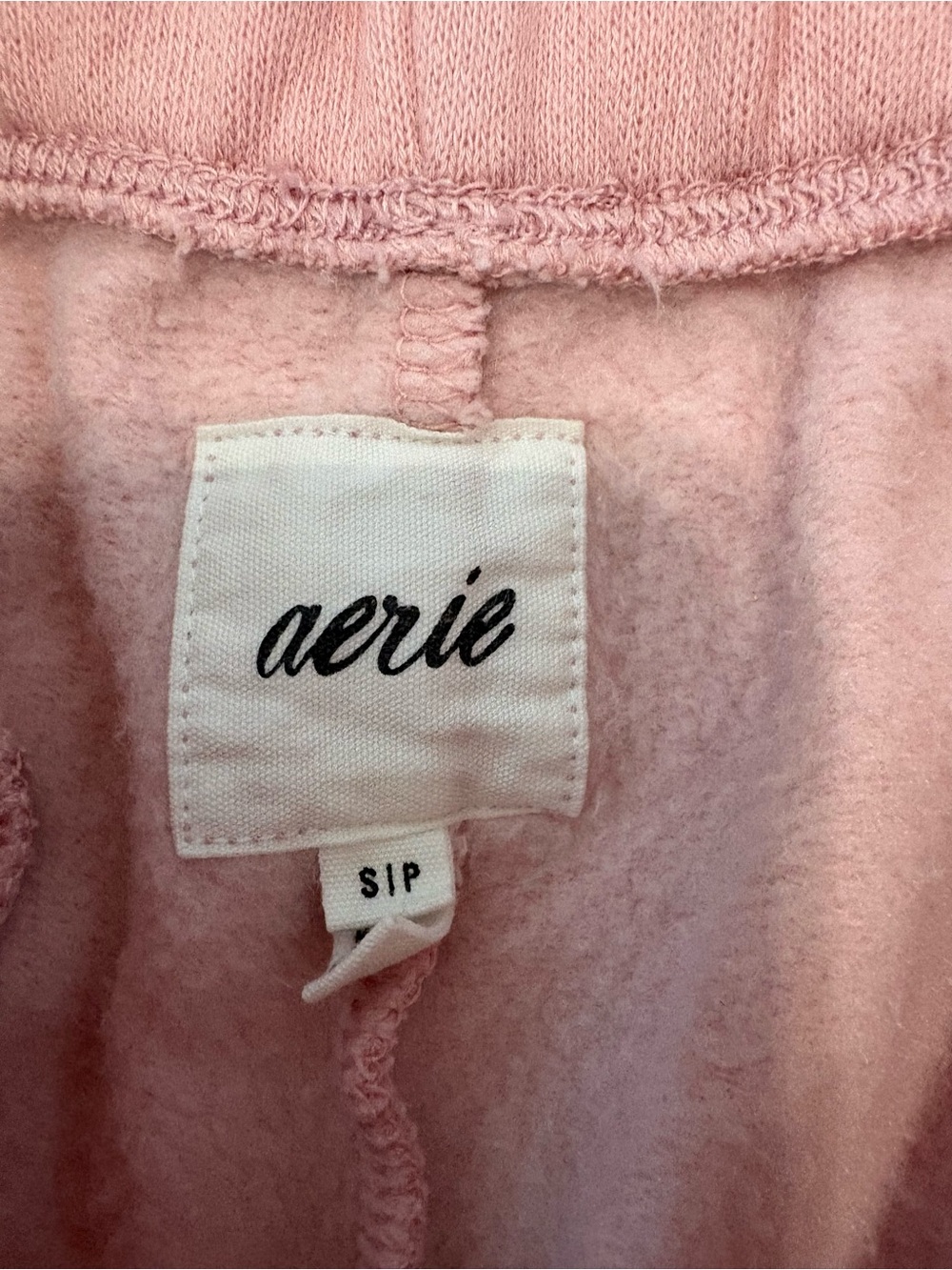 Aerie Pink Fleece Jogger Sweatpants Small Slouchy Balletcore Y2K Loungewear - Picture 2 of 9